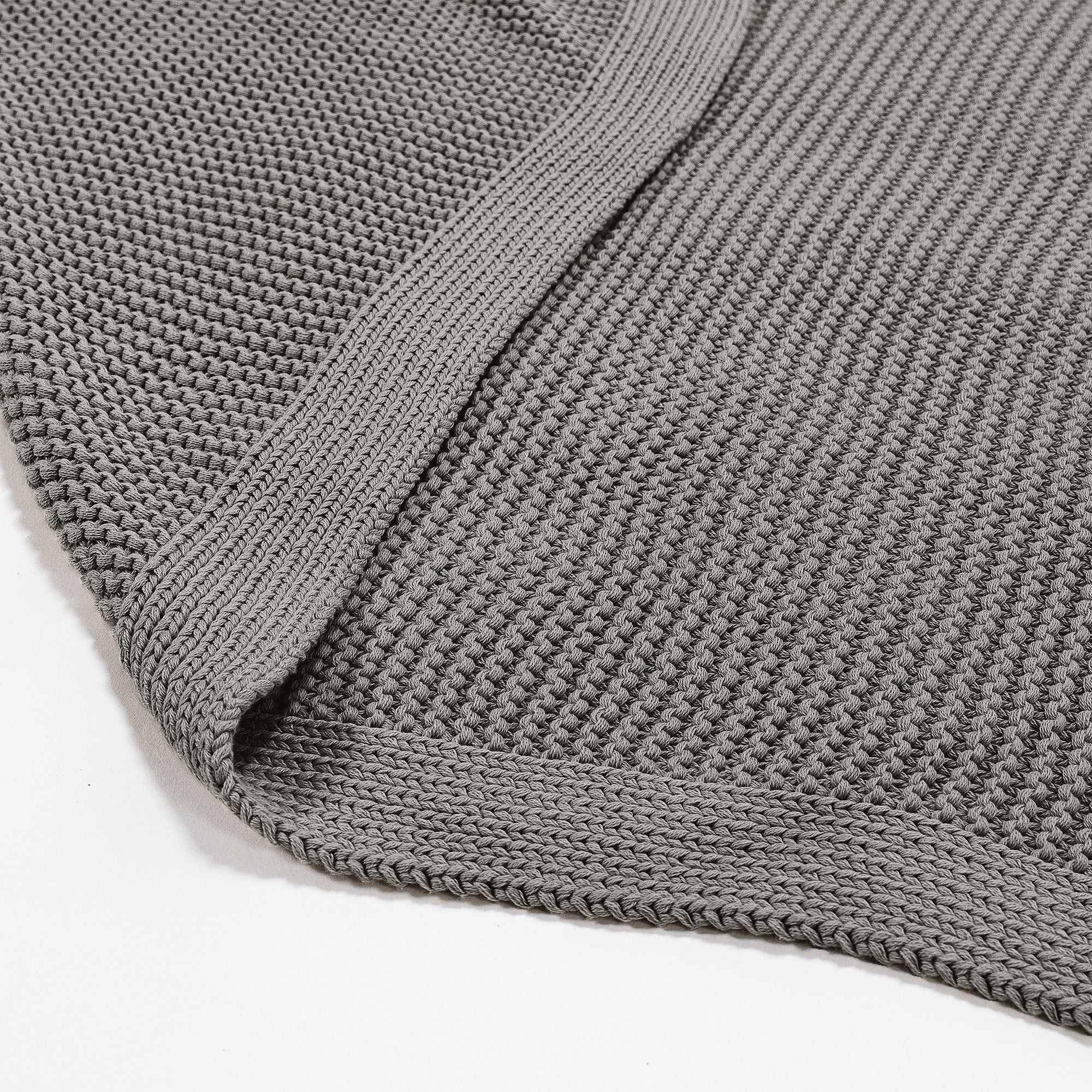 Kuscheldecke / Tagesdecke - Ellos Grobgestrickt Grau - Image 3