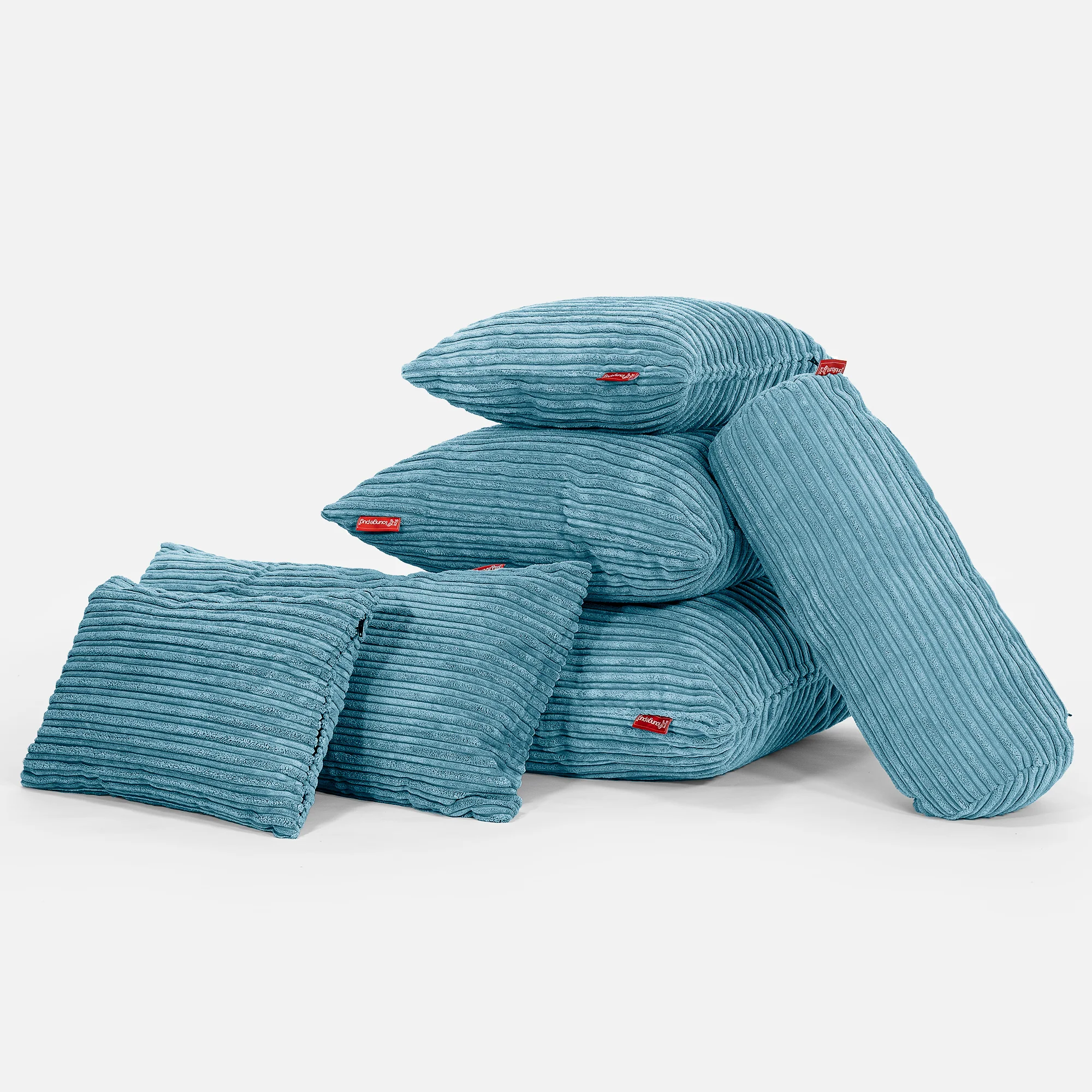 Riesen Dekokissen / Sofa Kissenbezug 40 x 70cm - Cord Türkis - Image 4