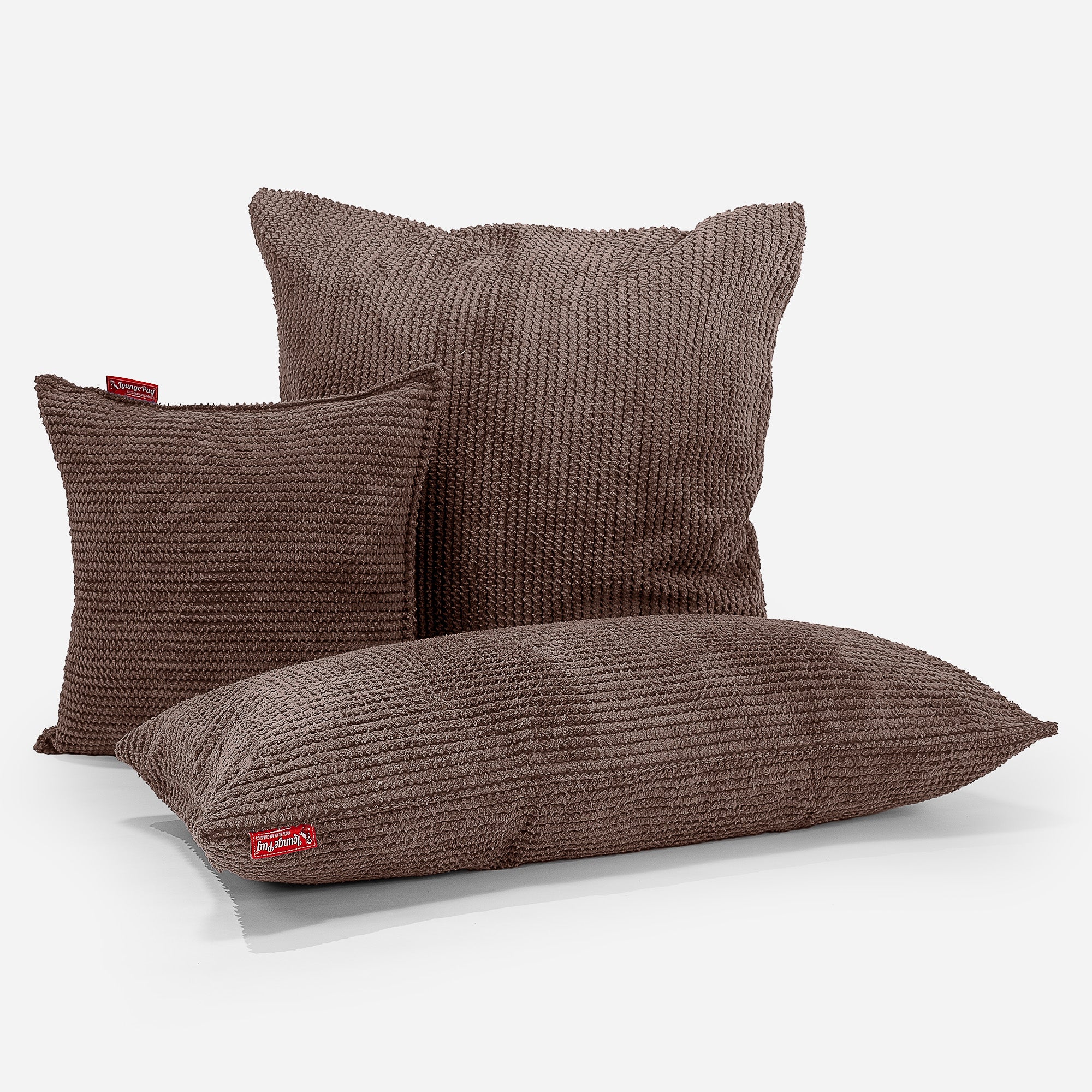 Riesen Dekokissen / Sofa Kissenbezug 40 x 70cm - Pom-Pom Schoko - Image 3