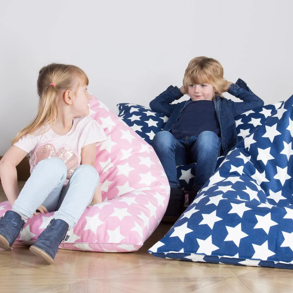 Kinder Sitzsack Gaming 1-6 jahren - Druck Pink Star - Image 3