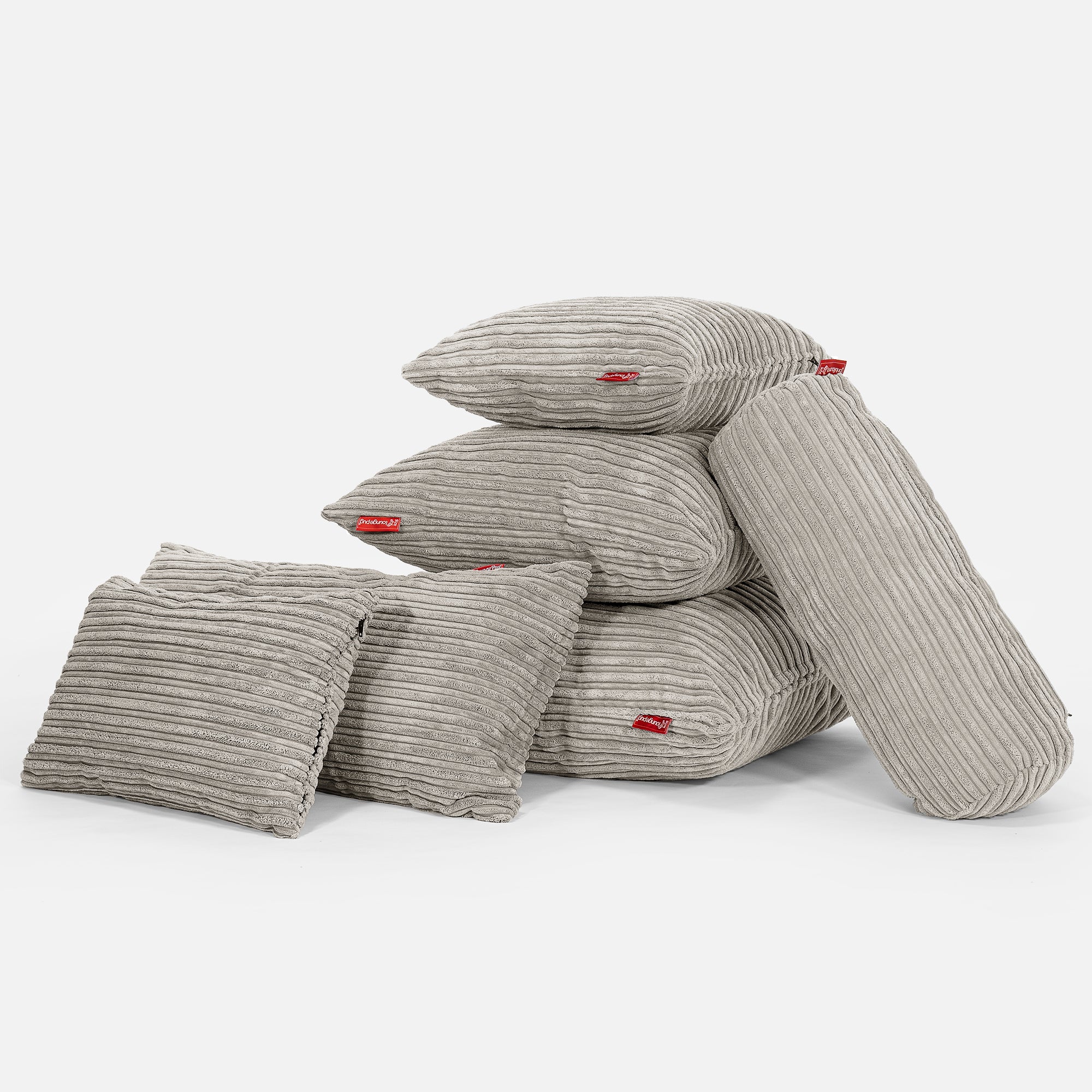 Dekokissen / Sofa Kissenbezug Rund 50cm - Cord Nerzfarben - Image 3