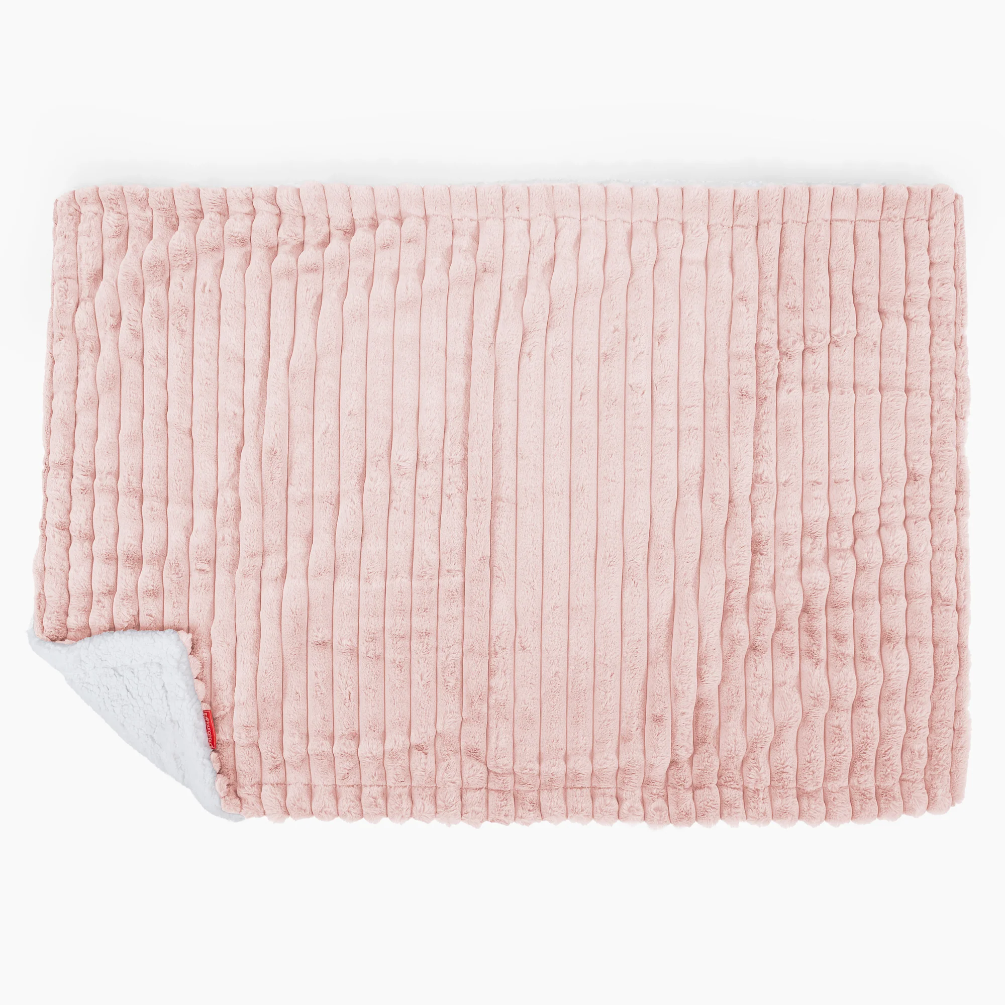 Sherpa-Decke - Ultra Plüsch Cord Pastellrosa - Image 3