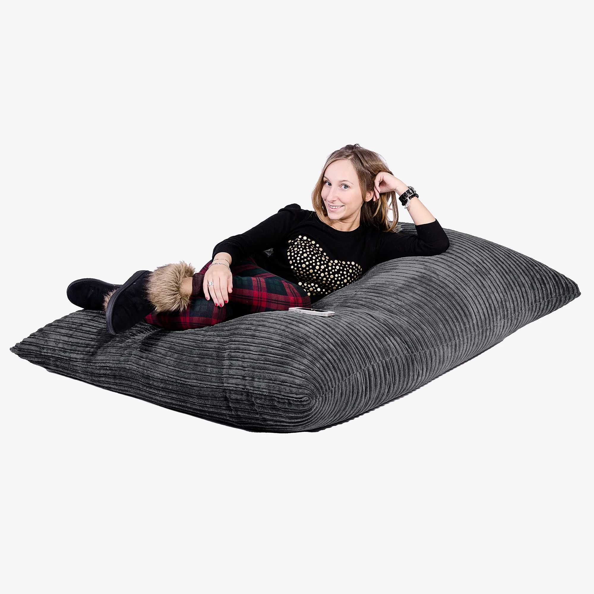 Sitzsack XXL - Cord Schwarz - Image 3